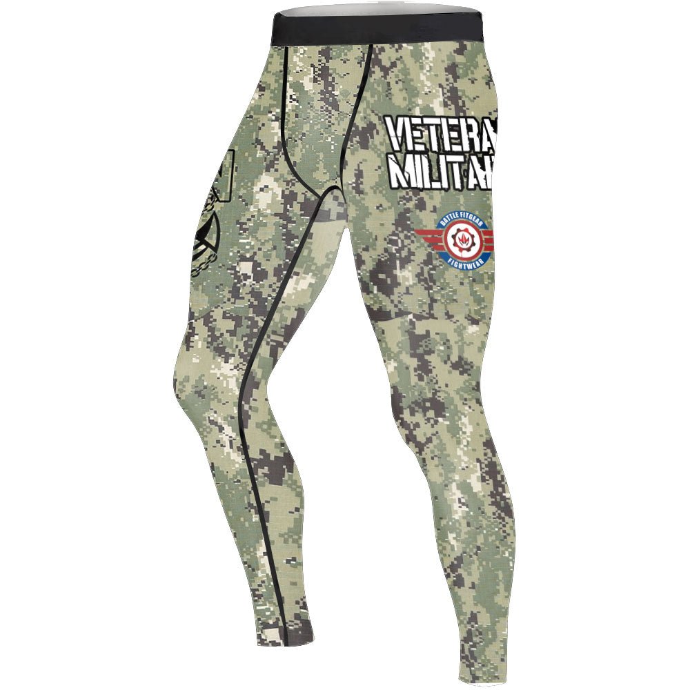 USN Navy Veteran Men's Compression Leggings - BattleFitGear