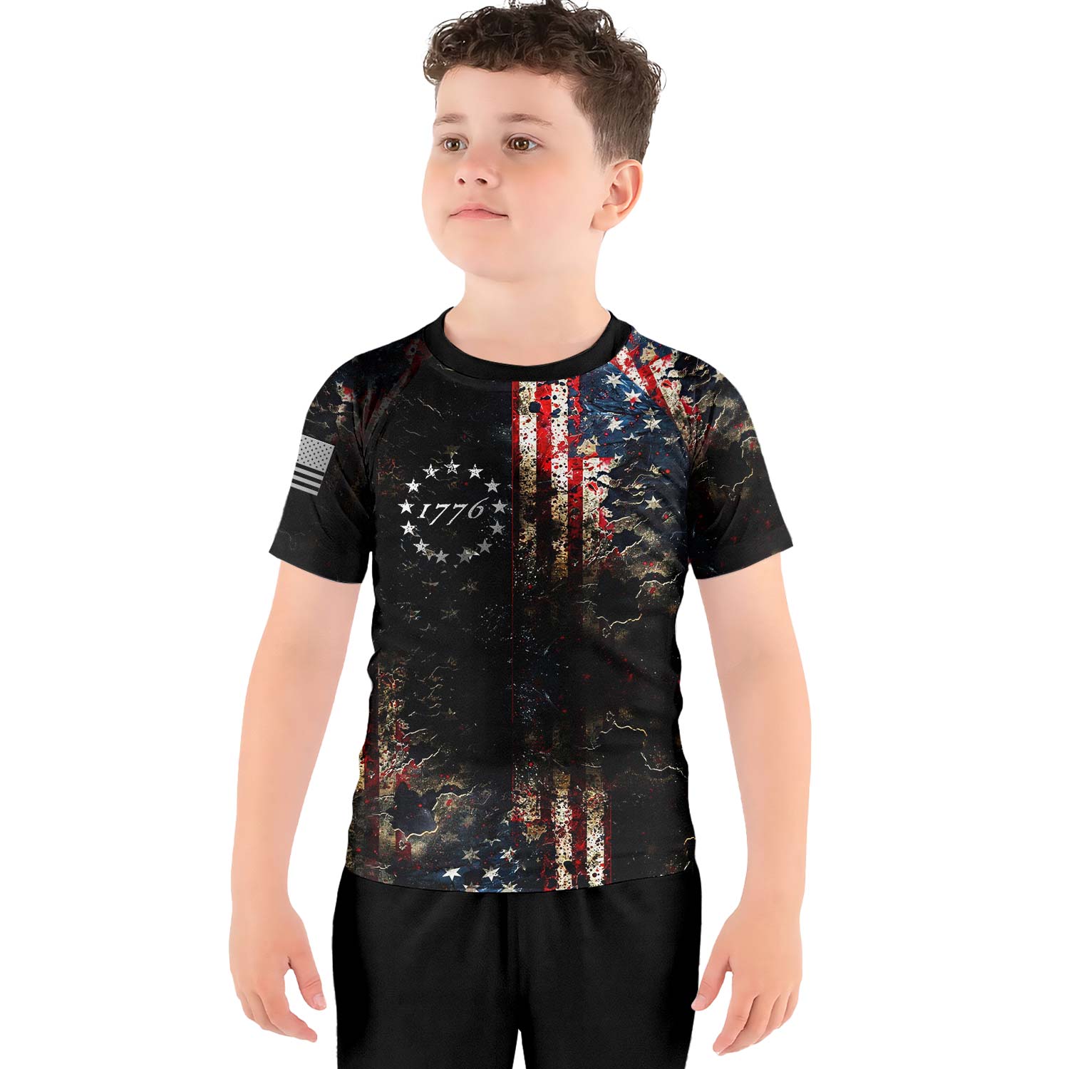 United States 1776 Kids Rash Guard