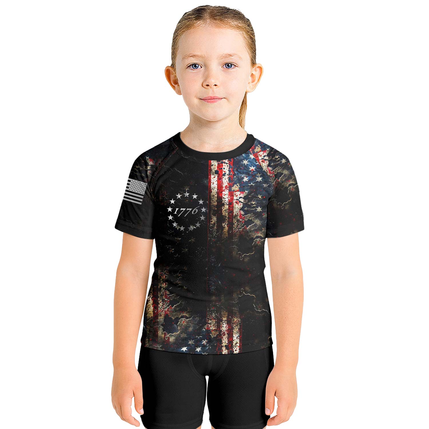 United States 1776 Kids Rash Guard