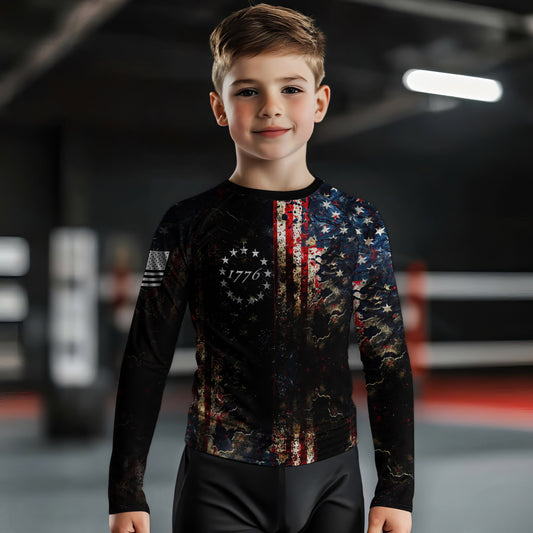 United States 1776 Kids Rash Guard