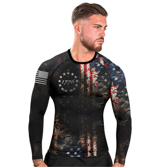 United States 1776 Men's Long Sleeve Rash Guard