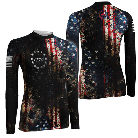 United States 1776 Women's Long Sleeve Rash Guard