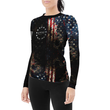 United States 1776 Women's Long Sleeve Rash Guard