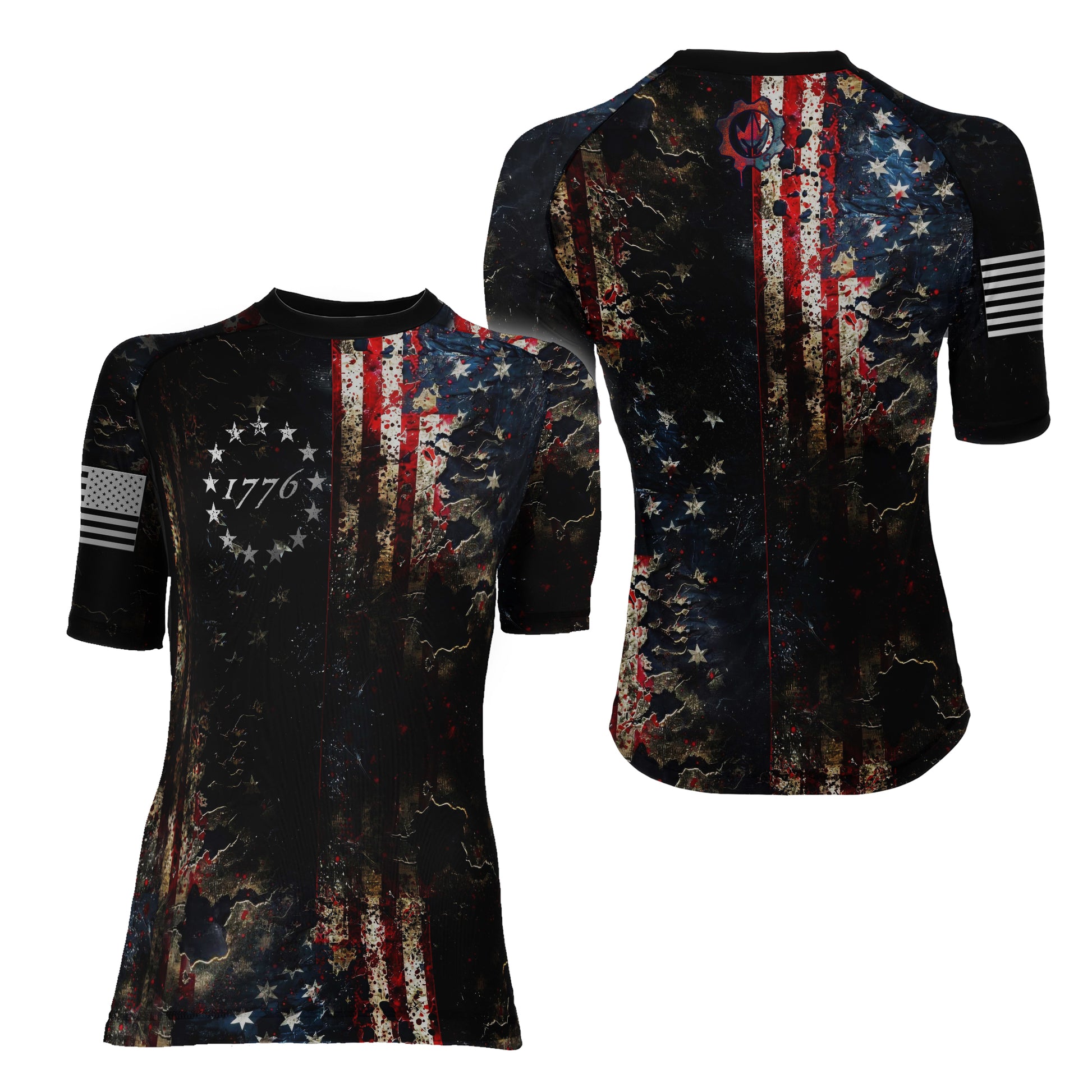 United States 1776 Women's Short Sleeve Rash Guard