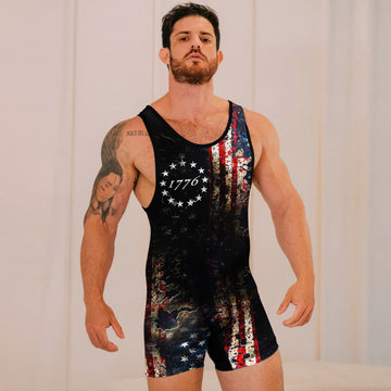 United States 1776 Wrestling Singlets