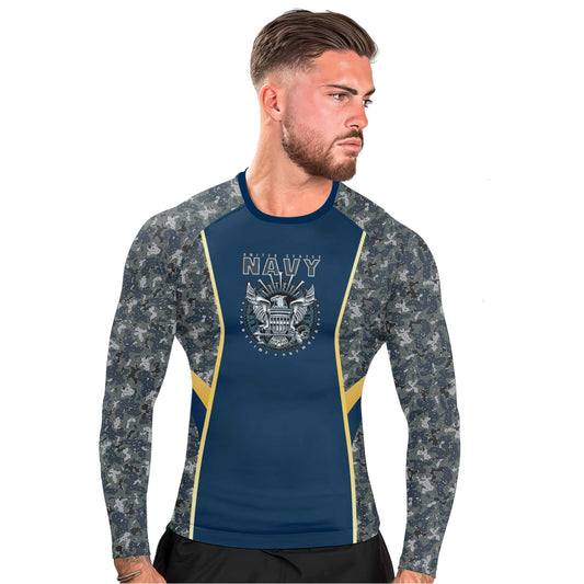 United States Navy Men's Long Sleeve Rash Guard