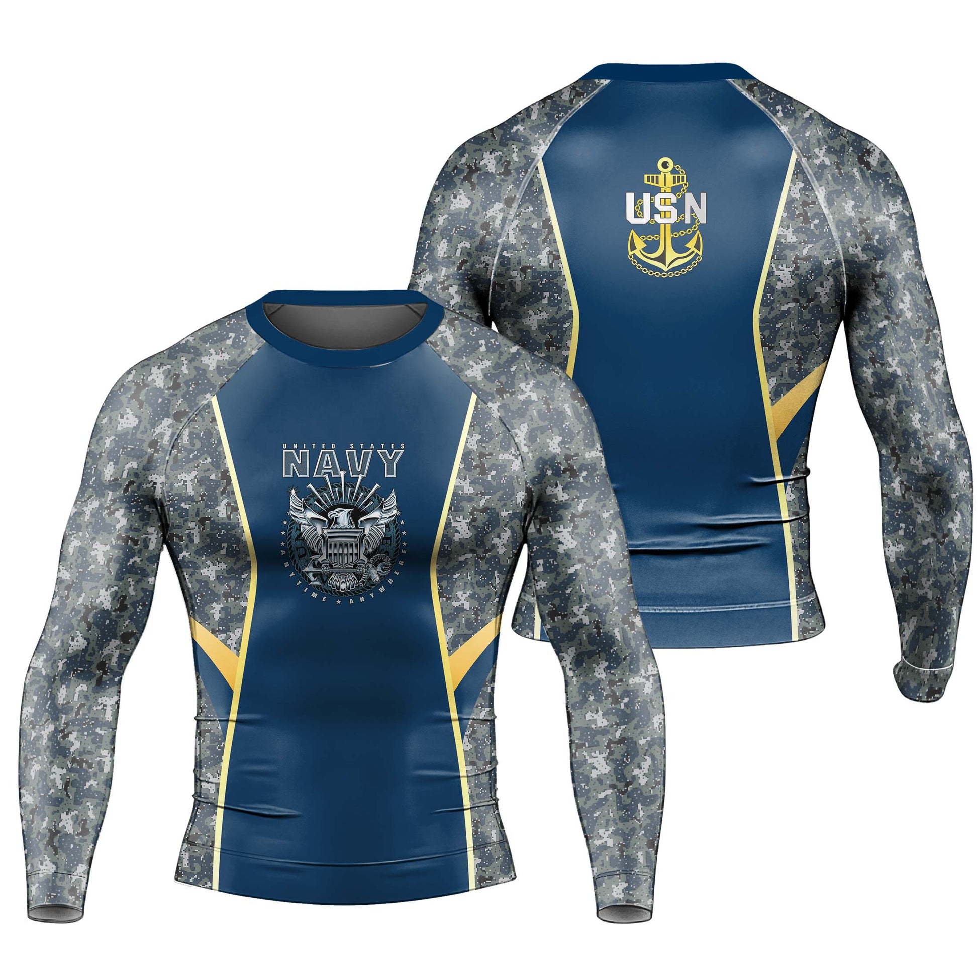 United States Navy Men's Long Sleeve Rash Guard