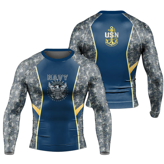 United States Navy Men's Long Sleeve Rash Guard