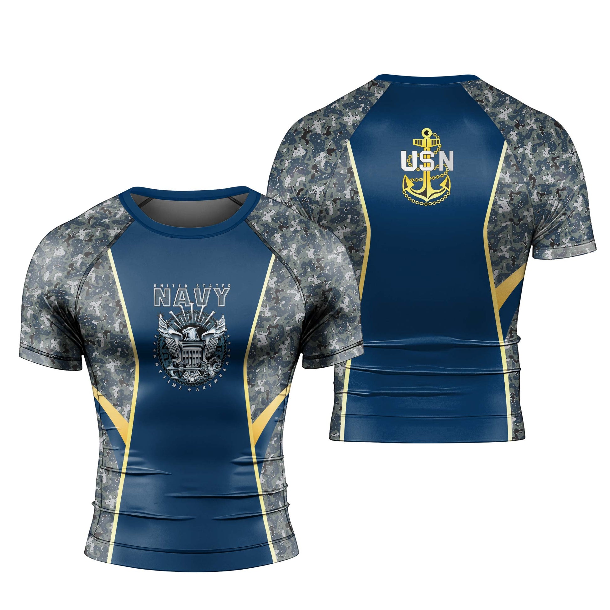 United States Navy Men's Short Sleeve Rash Guard