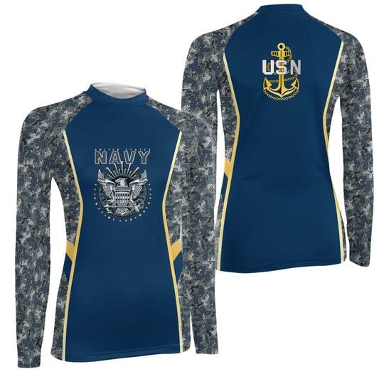 United States Navy Women's Long Sleeve Rash Guard
