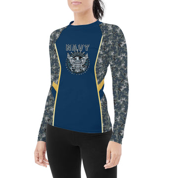 United States Navy Women's Long Sleeve Rash Guard