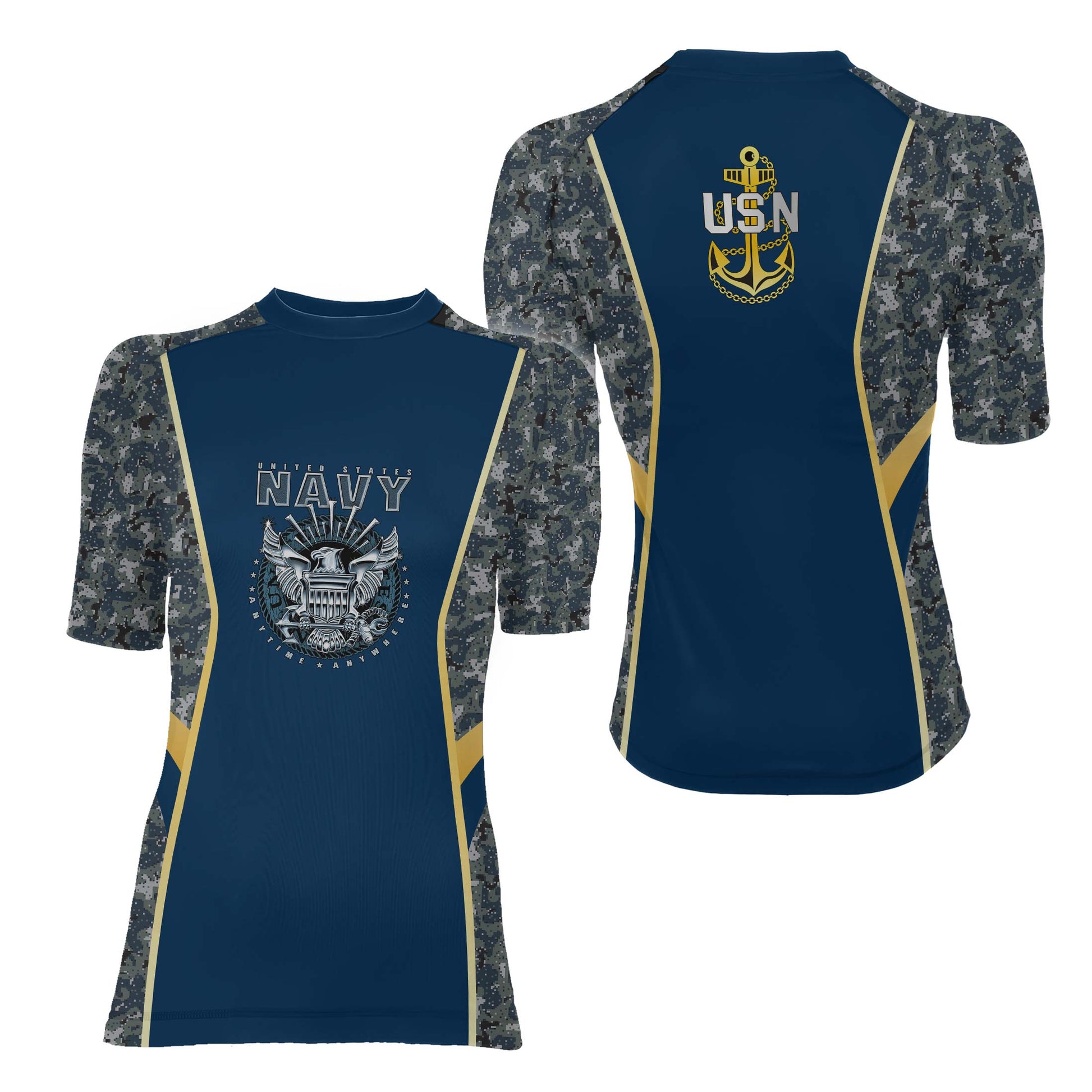 United States Navy Women's Short Sleeve Rash Guard