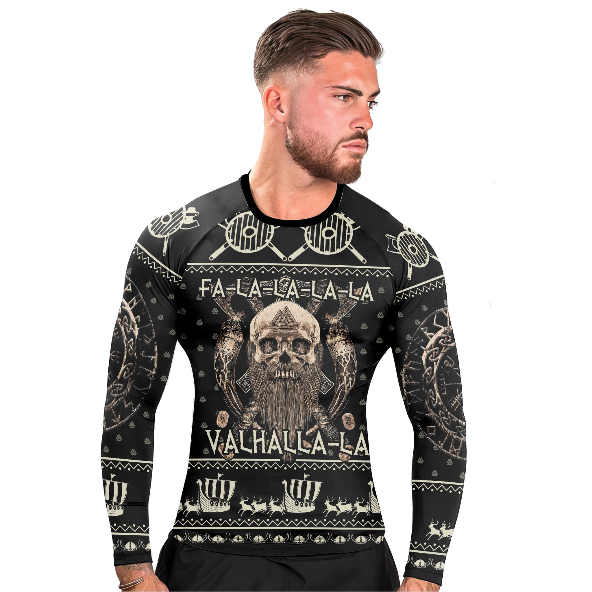 Valhalla Falalala Men's Long Sleeve Rash Guard