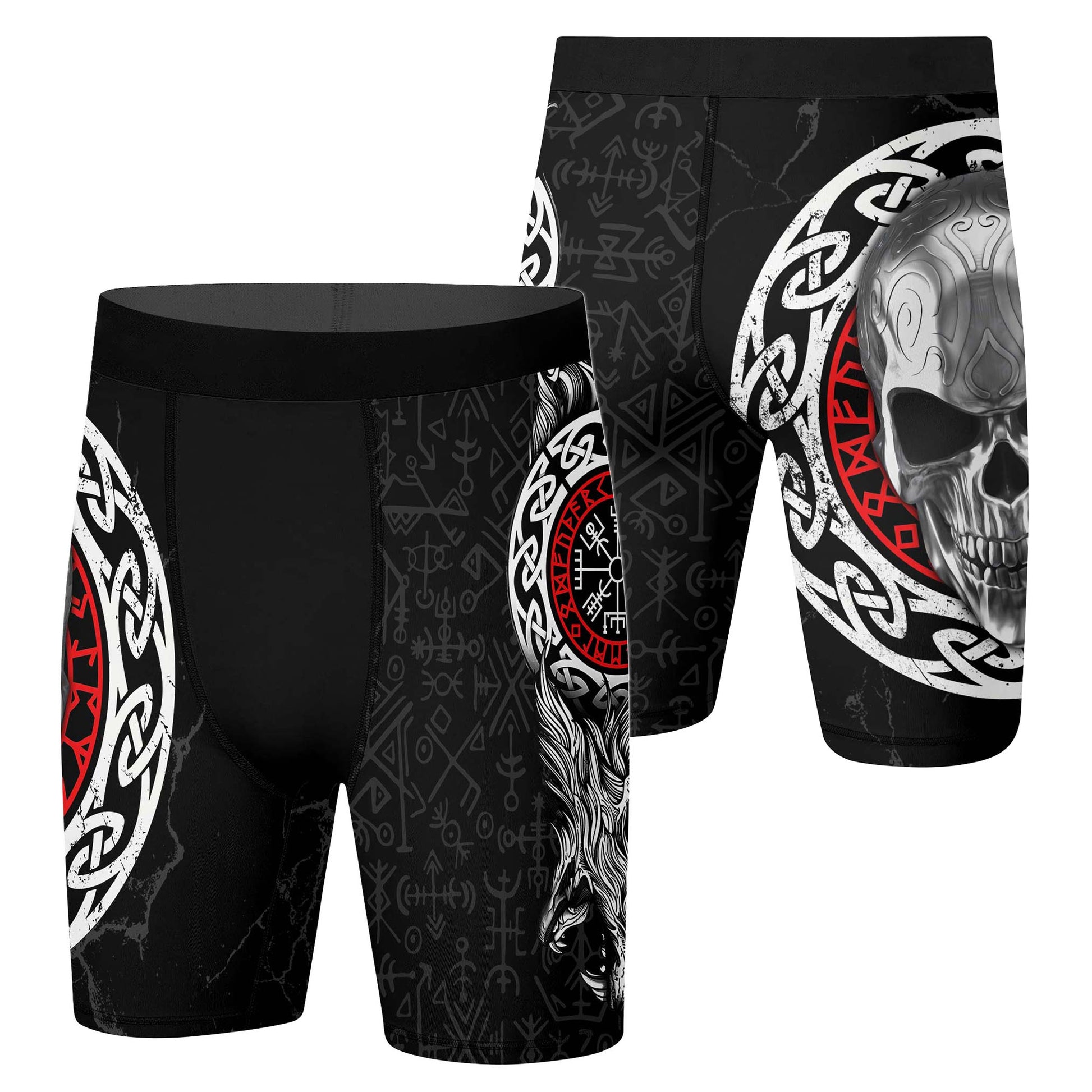 Vegvisir Skull Compression Shorts