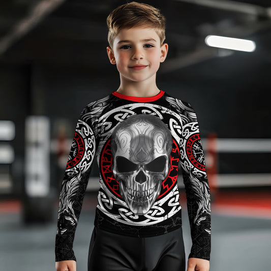 Vegvisir Skull Kids Rash Guard