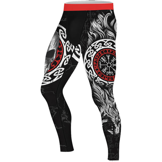 Vegvisir Skull Men's Compression Leggings