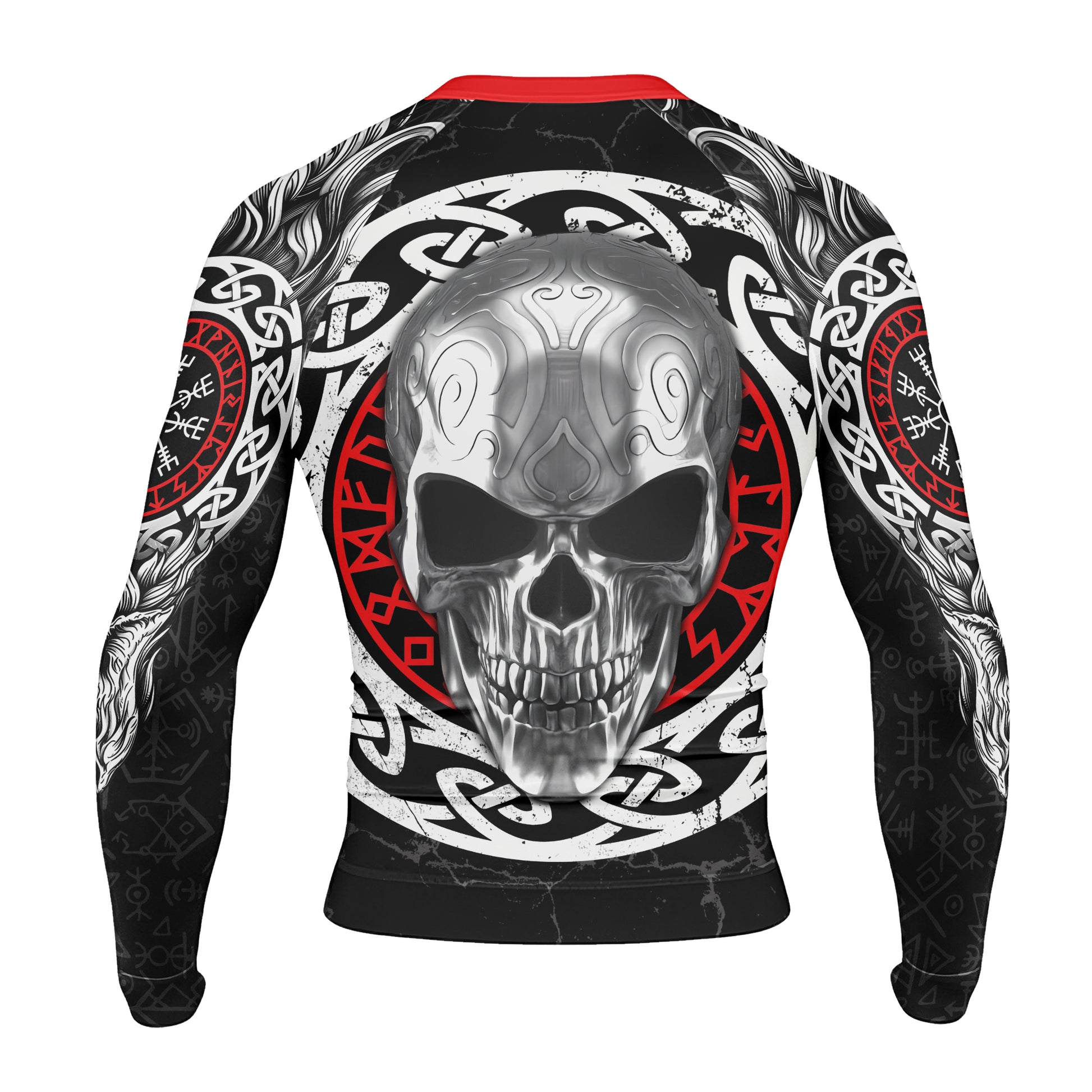 Vegvisir Skull Men's Long Sleeve Rash Guard