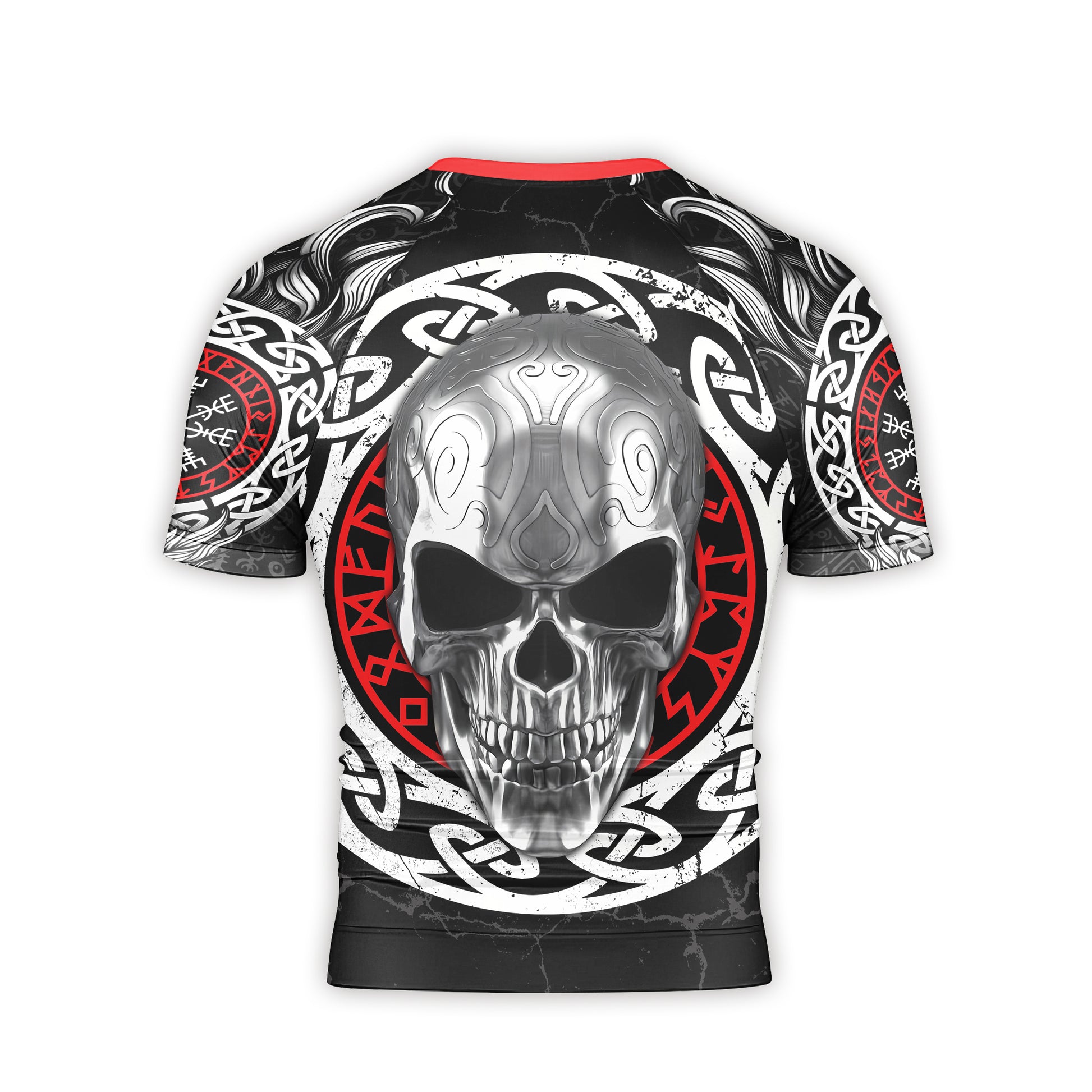 Vegvisir Skull Men's Short Sleeve Rash Guard