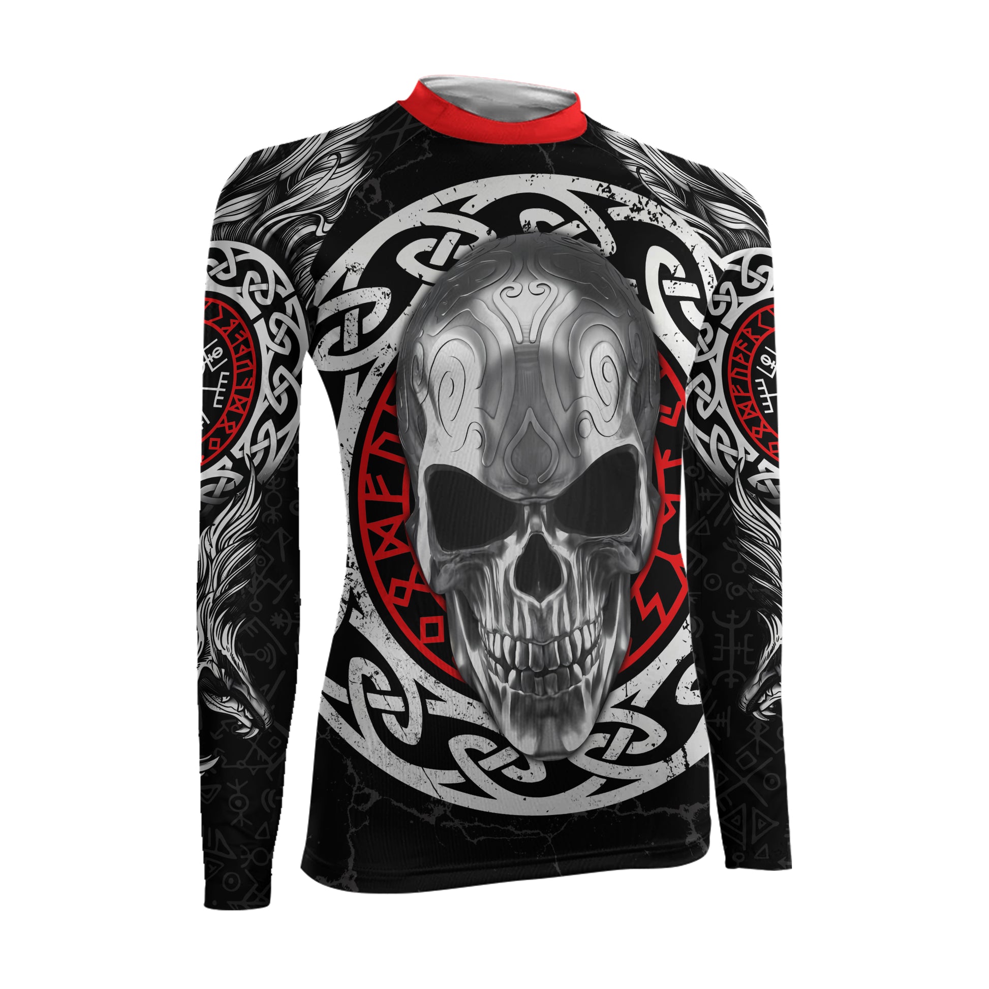 Vegvisir Skull Women's Long Sleeve Rash Guard
