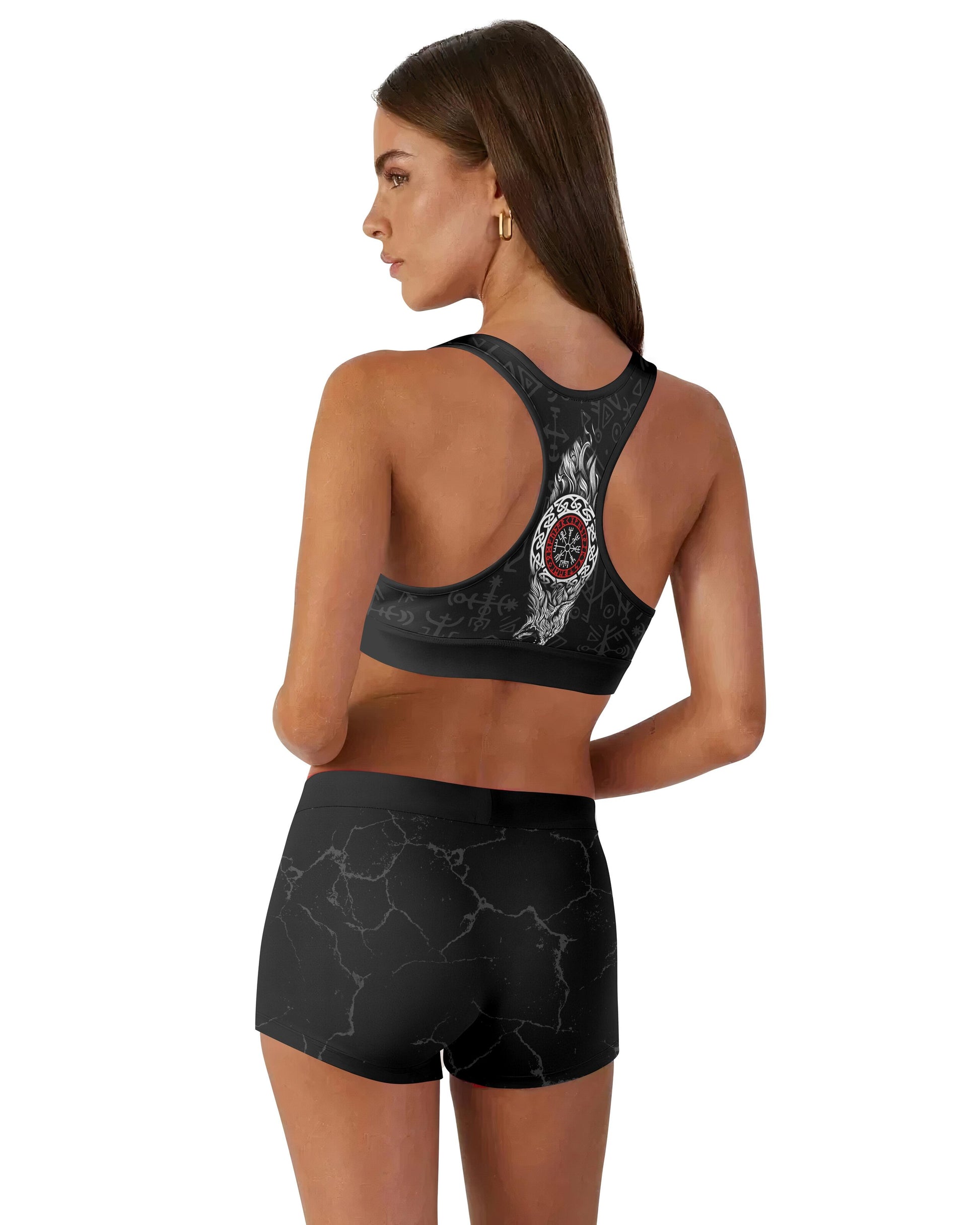 Vegvisir Skull Women's Padded Sports Bra