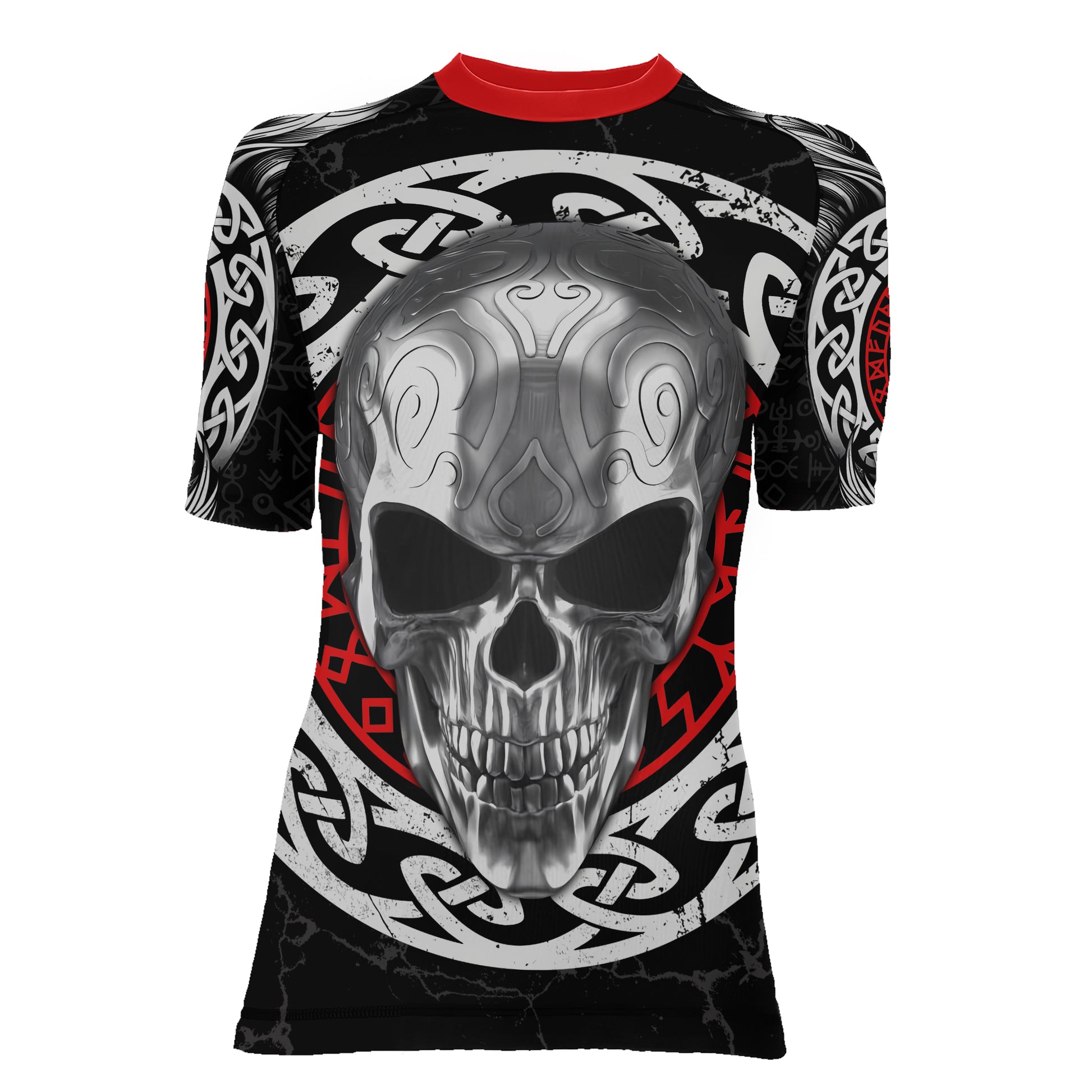 Vegvisir Skull Women's Short Sleeve Rash Guard