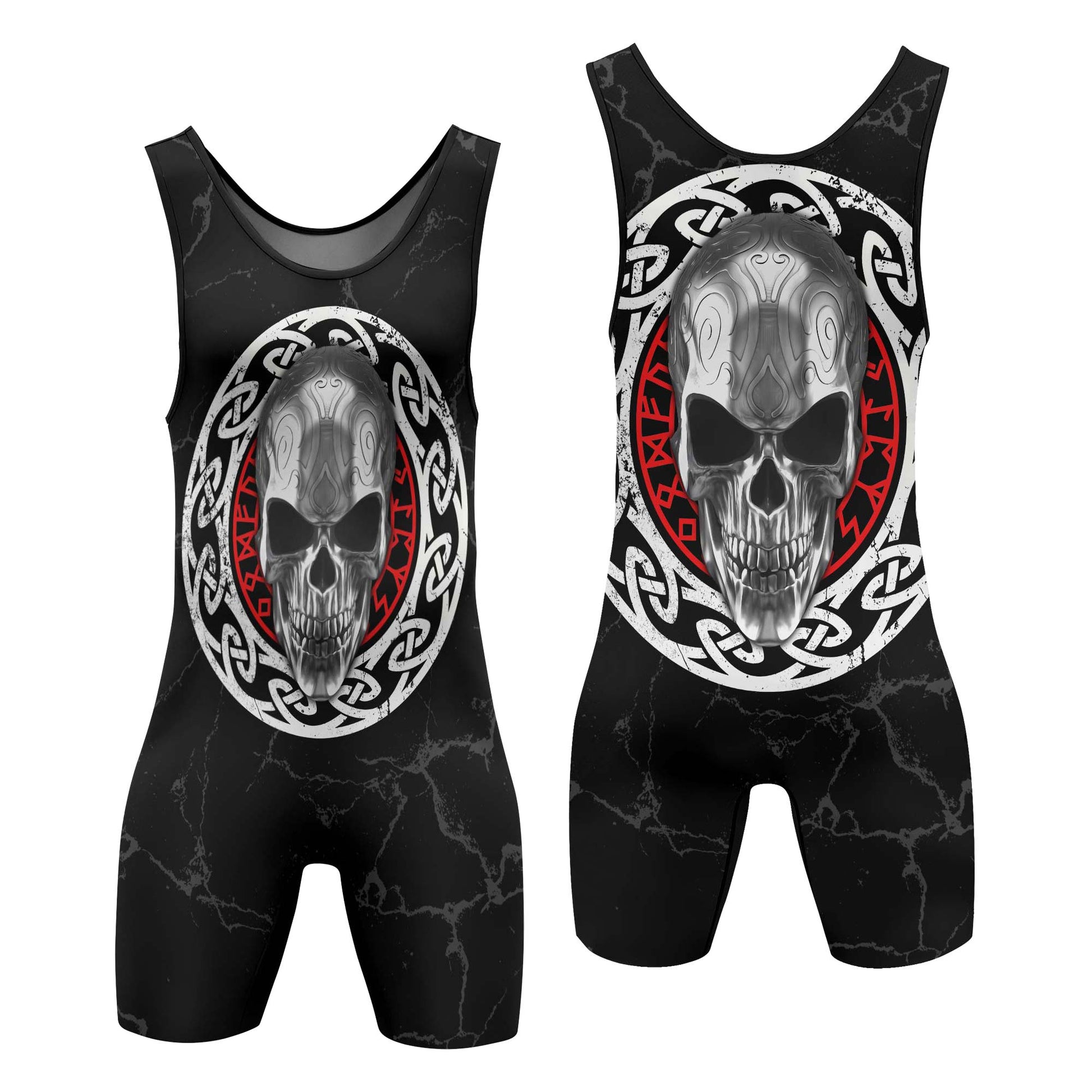 Vegvisir Skull Wrestling Singlets
