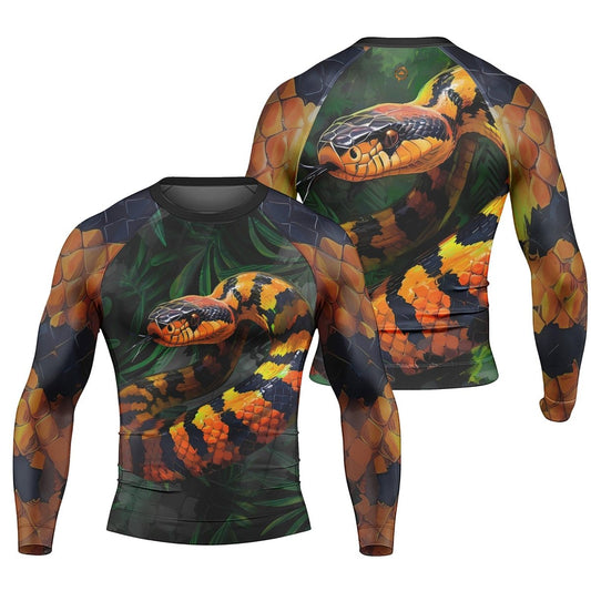 Venomous Snake Men's Long Sleeve Rash Guard - BattleFitGear