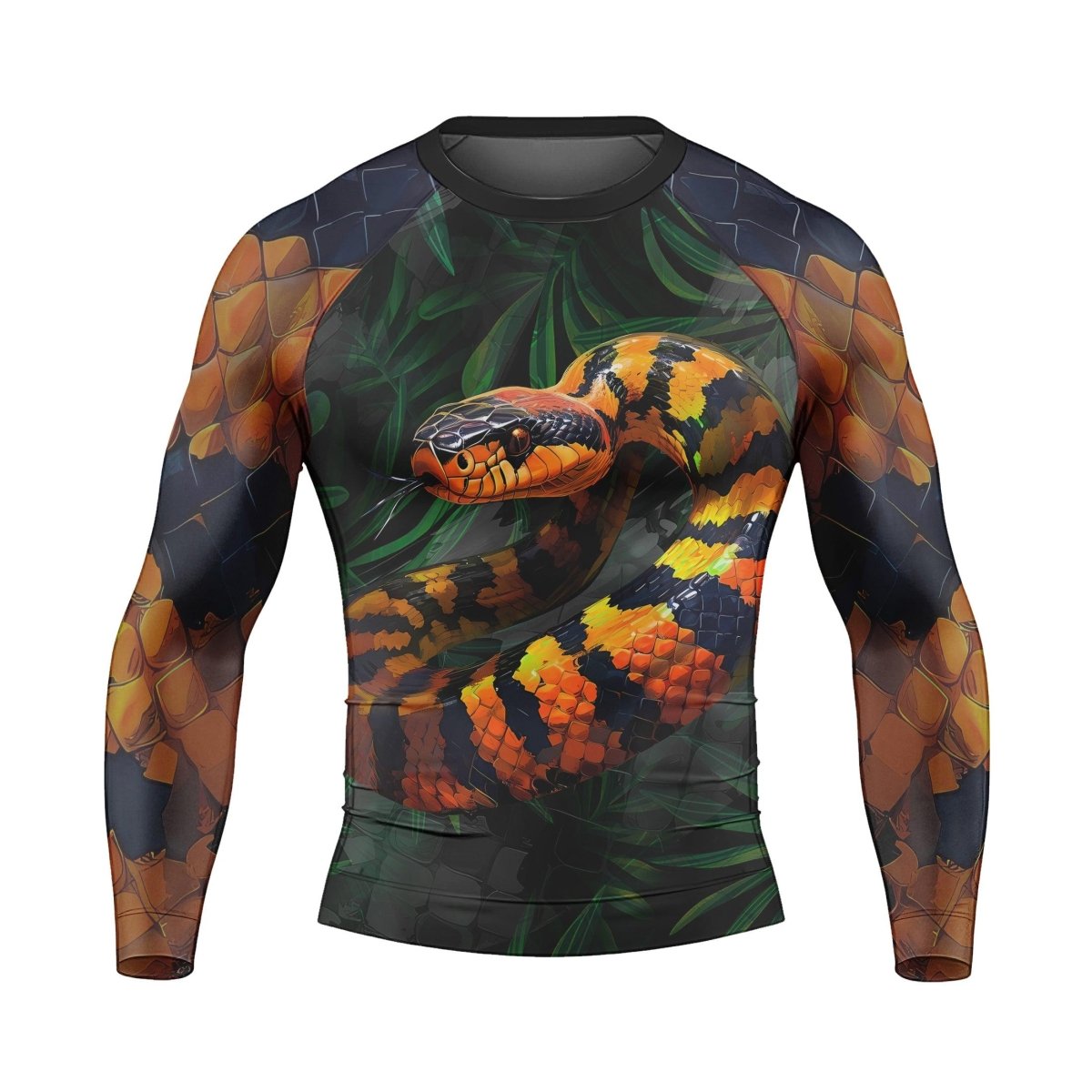 Venomous Snake Men's Long Sleeve Rash Guard - BattleFitGear