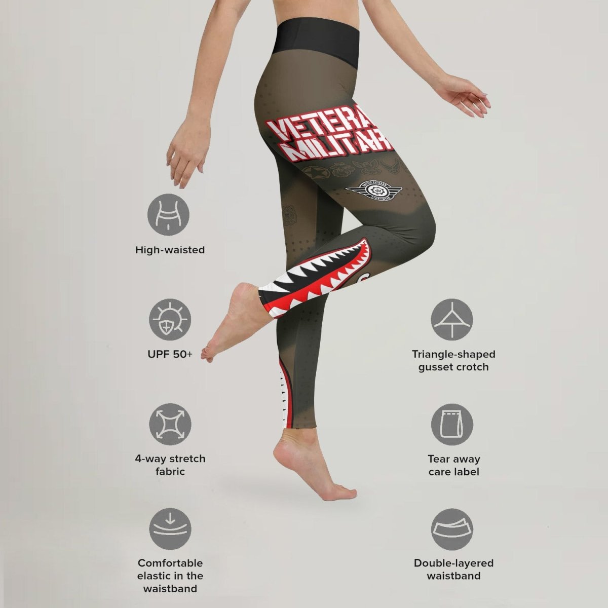 Veteran Airforce Flying Tiger Leggings - BattleFitGear