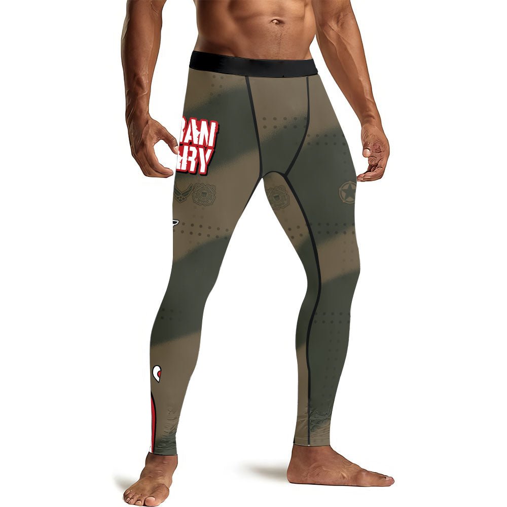 Veteran Airforce Flying Tiger Men's Compression Leggings - BattleFitGear