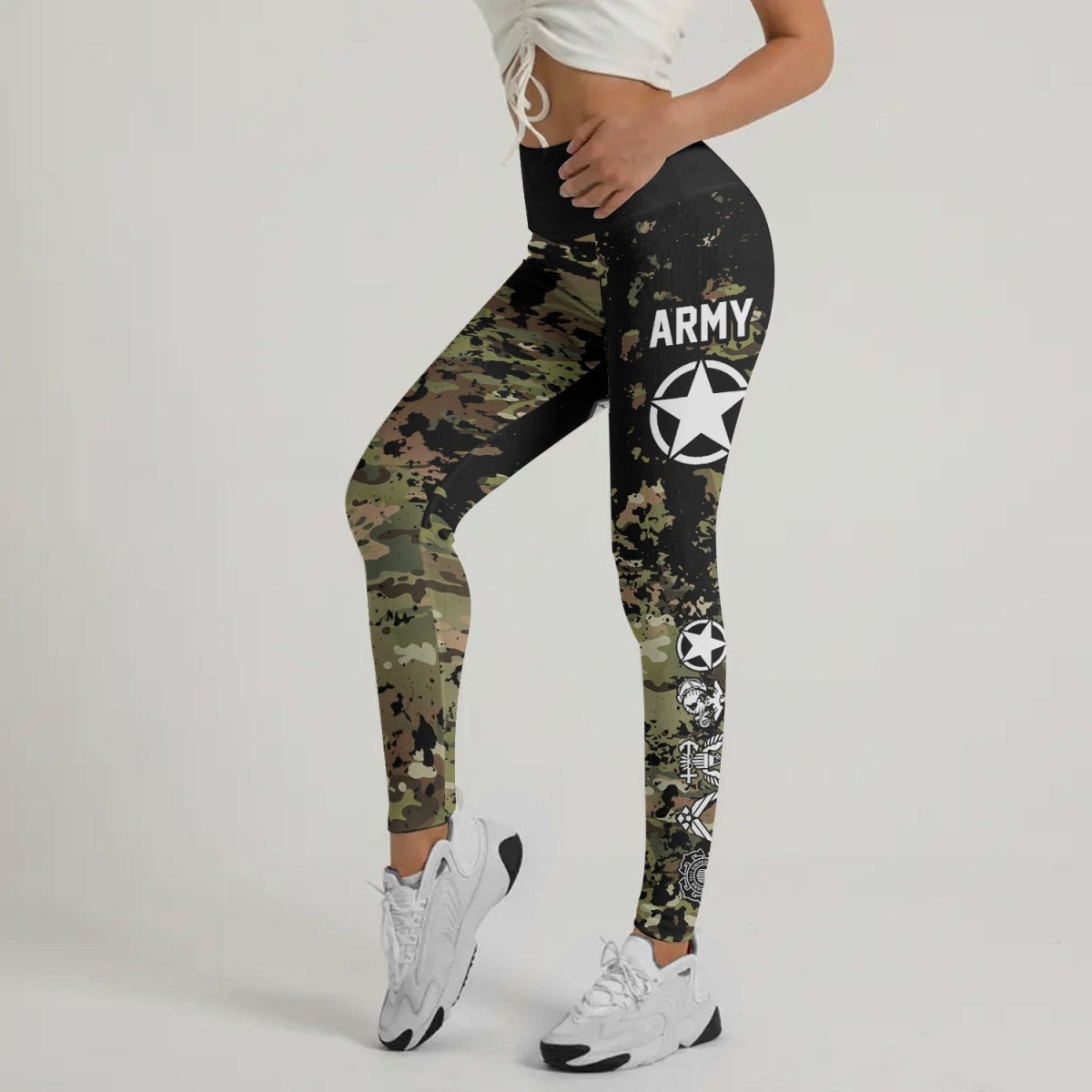 Veteran Army Camouflage Leggings - BattleFitGear