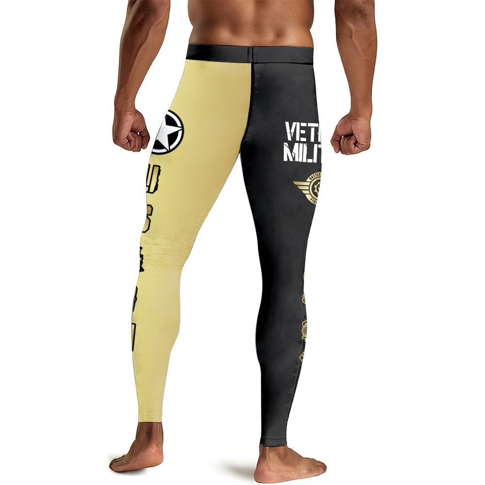 Veteran Army Football Men's Compression Leggings - BattleFitGear