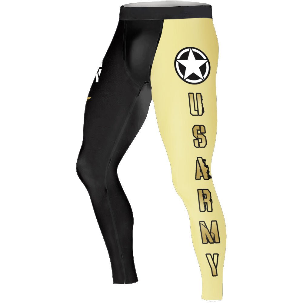 Veteran Army Football Men's Compression Leggings - BattleFitGear