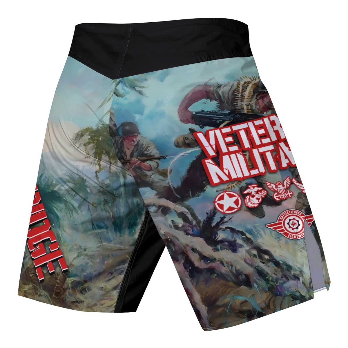 Veteran Bloody Ridge Fight Shorts - BattleFitGear