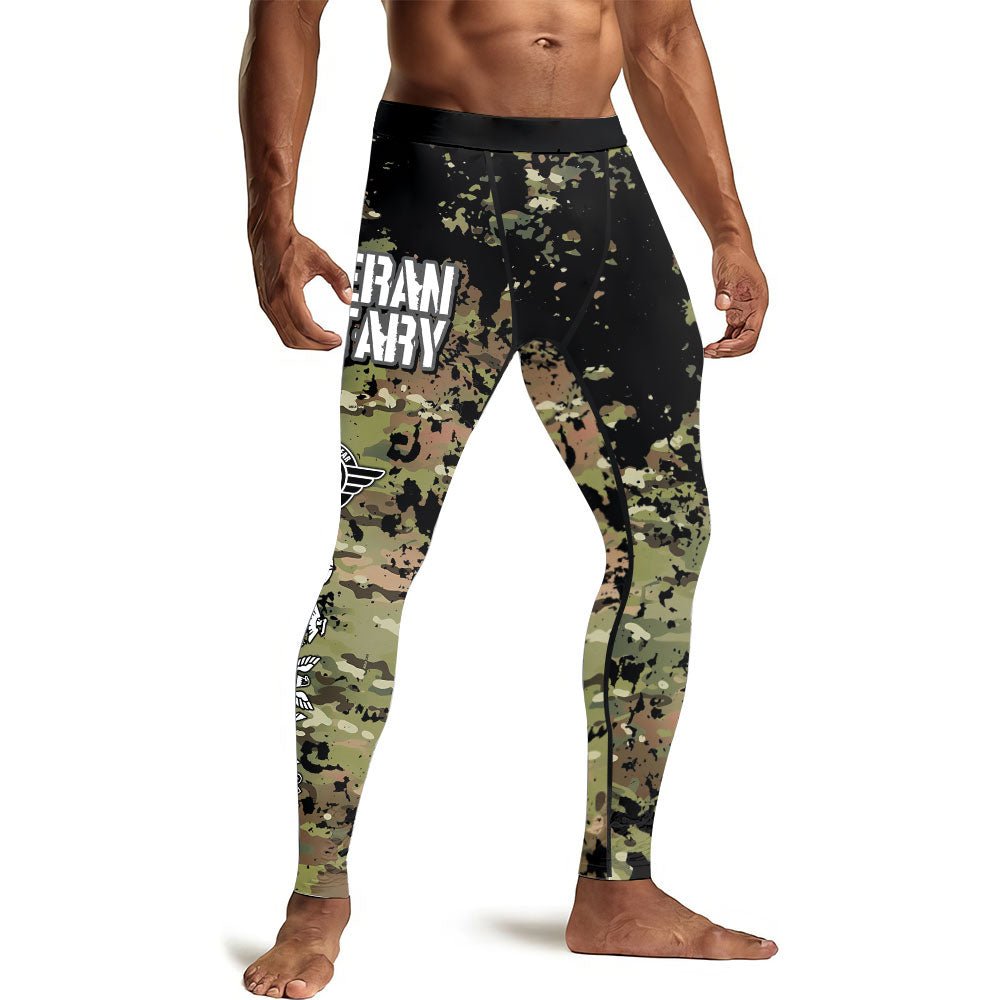 Veteran Air Force Camouflage Men's Compression Leggings - BattleFitGear