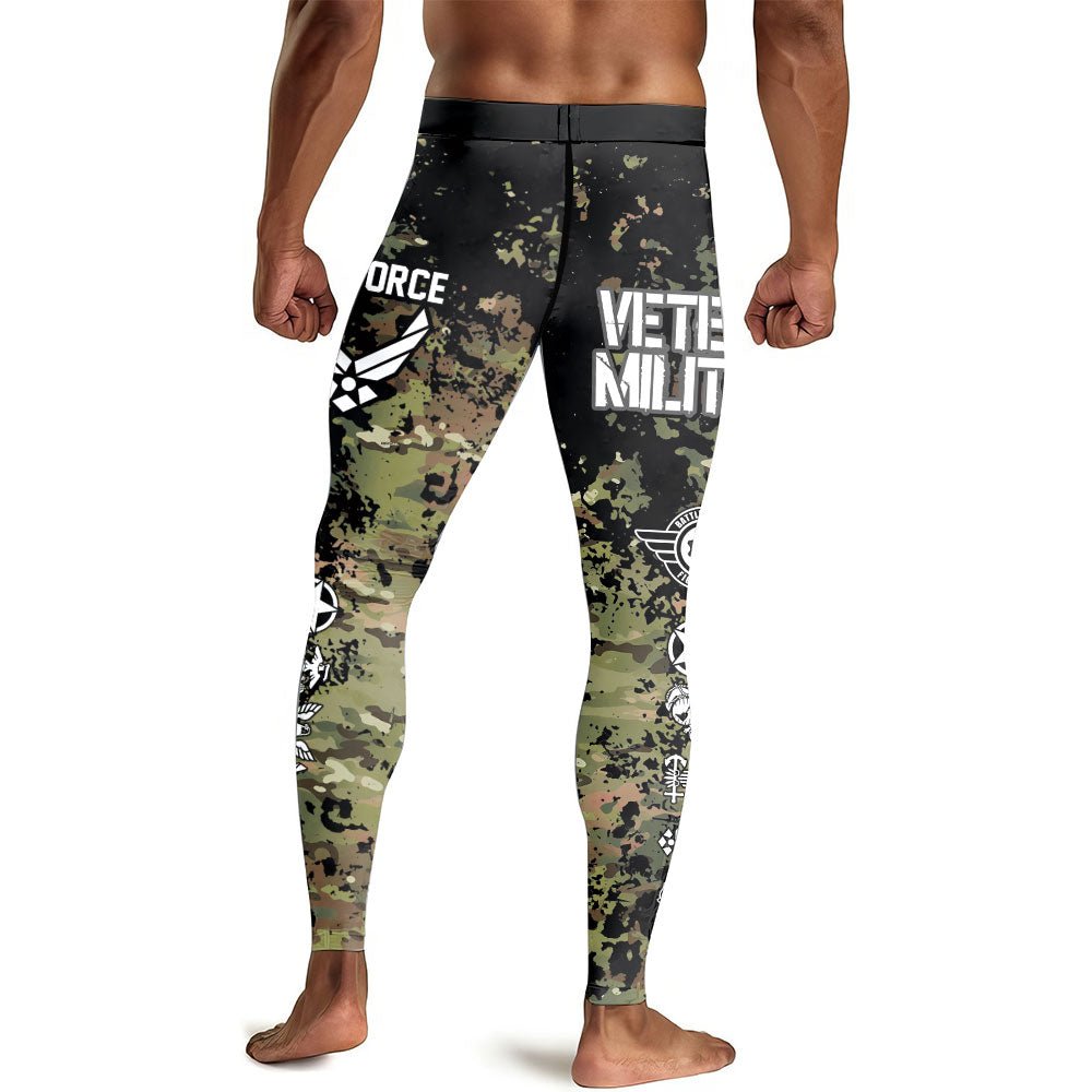 Veteran Air Force Camouflage Men's Compression Leggings - BattleFitGear