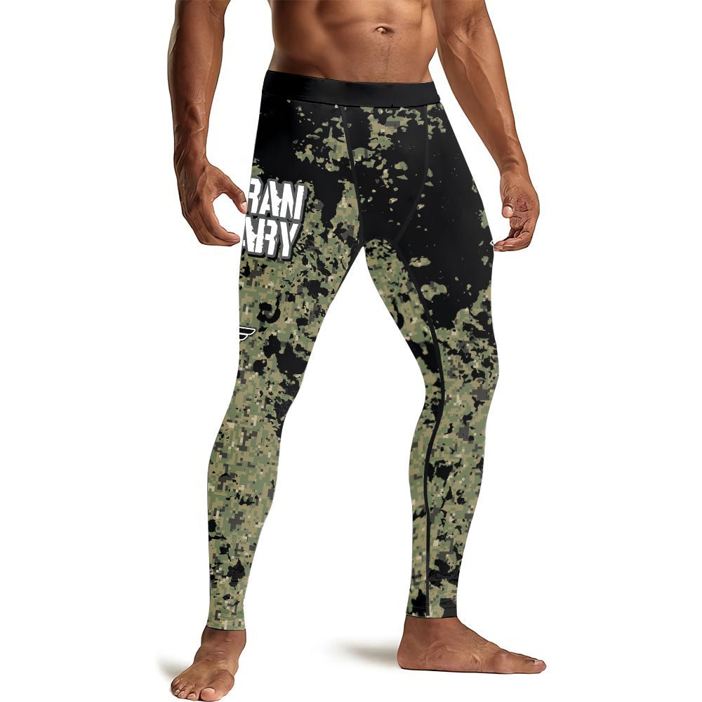 Veteran Coast Guard Camouflage Men's Compression Leggings - BattleFitGear