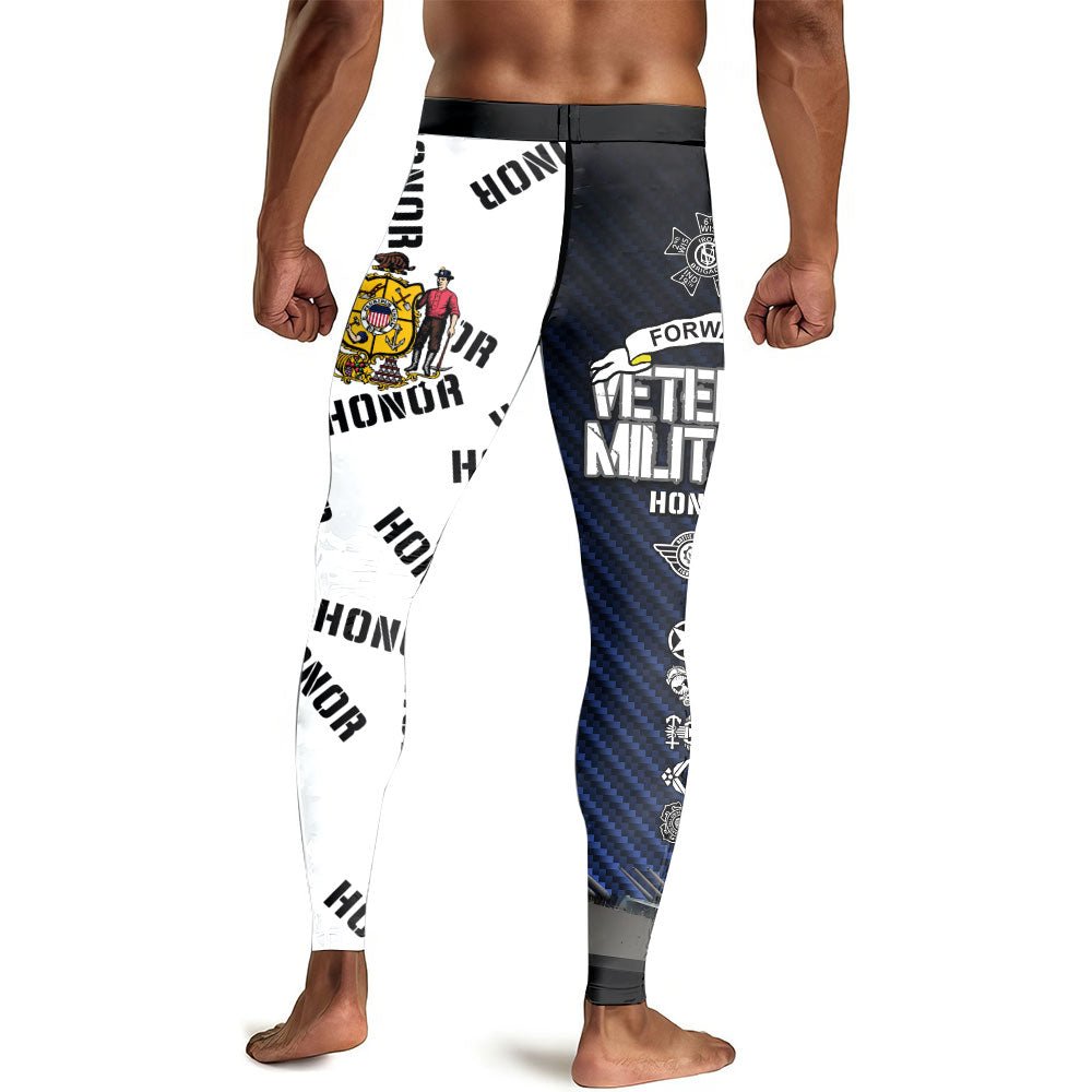 Veteran Military Honor Men's Compression Leggings - BattleFitGear