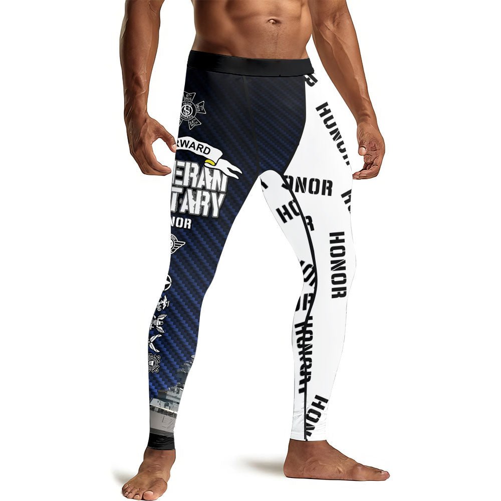 Veteran Military Honor Men's Compression Leggings - BattleFitGear