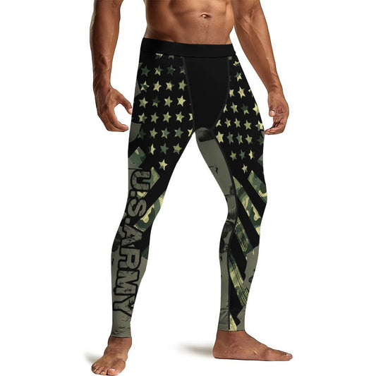 Veteran Military Parachutist Men's Compression Leggings - BattleFitGear