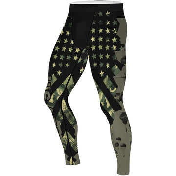 Veteran Military Parachutist Men's Compression Leggings - BattleFitGear