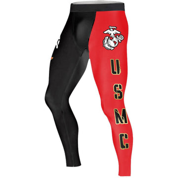 Veteran Military USMC Men's Compression Leggings - BattleFitGear