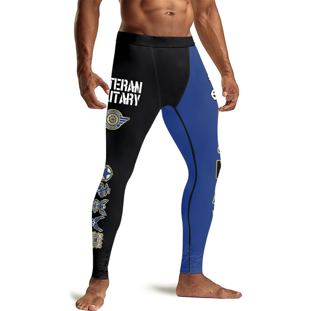 Veteran Military USNAVY Men's Compression Leggings - BattleFitGear