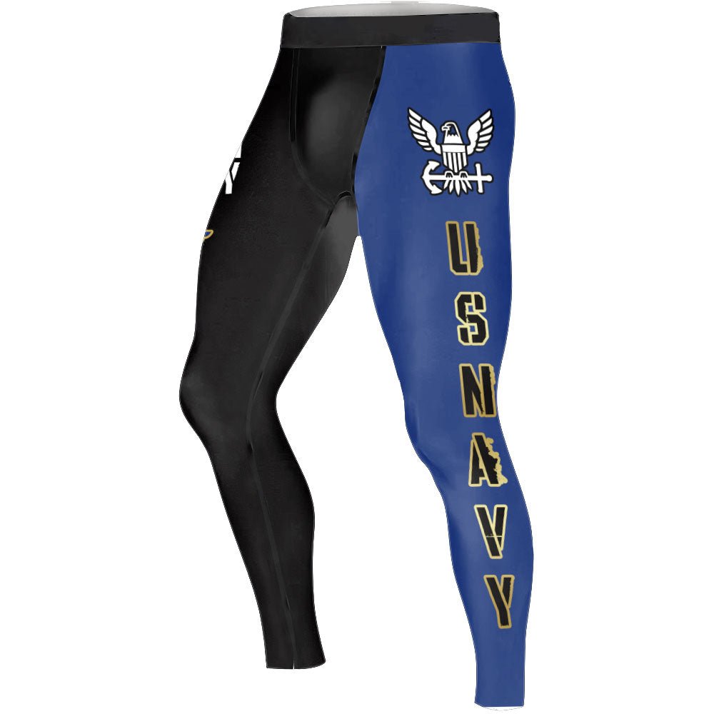 Veteran Military USNAVY Men's Compression Leggings - BattleFitGear