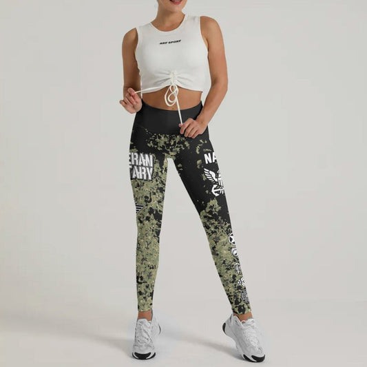 Veteran Navy Camouflage Leggings - BattleFitGear