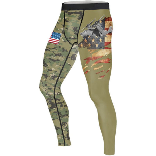 Veteran Osprey Men's Compression Leggings - BattleFitGear