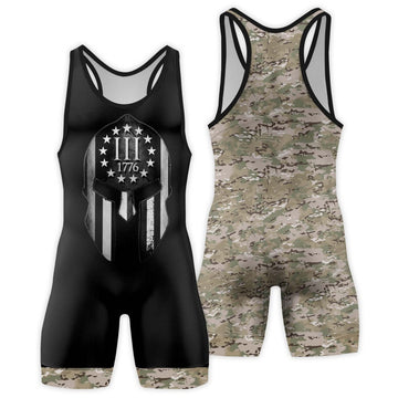 Veteran Spartan Soldier Wrestling Singlets - BattleFitGear