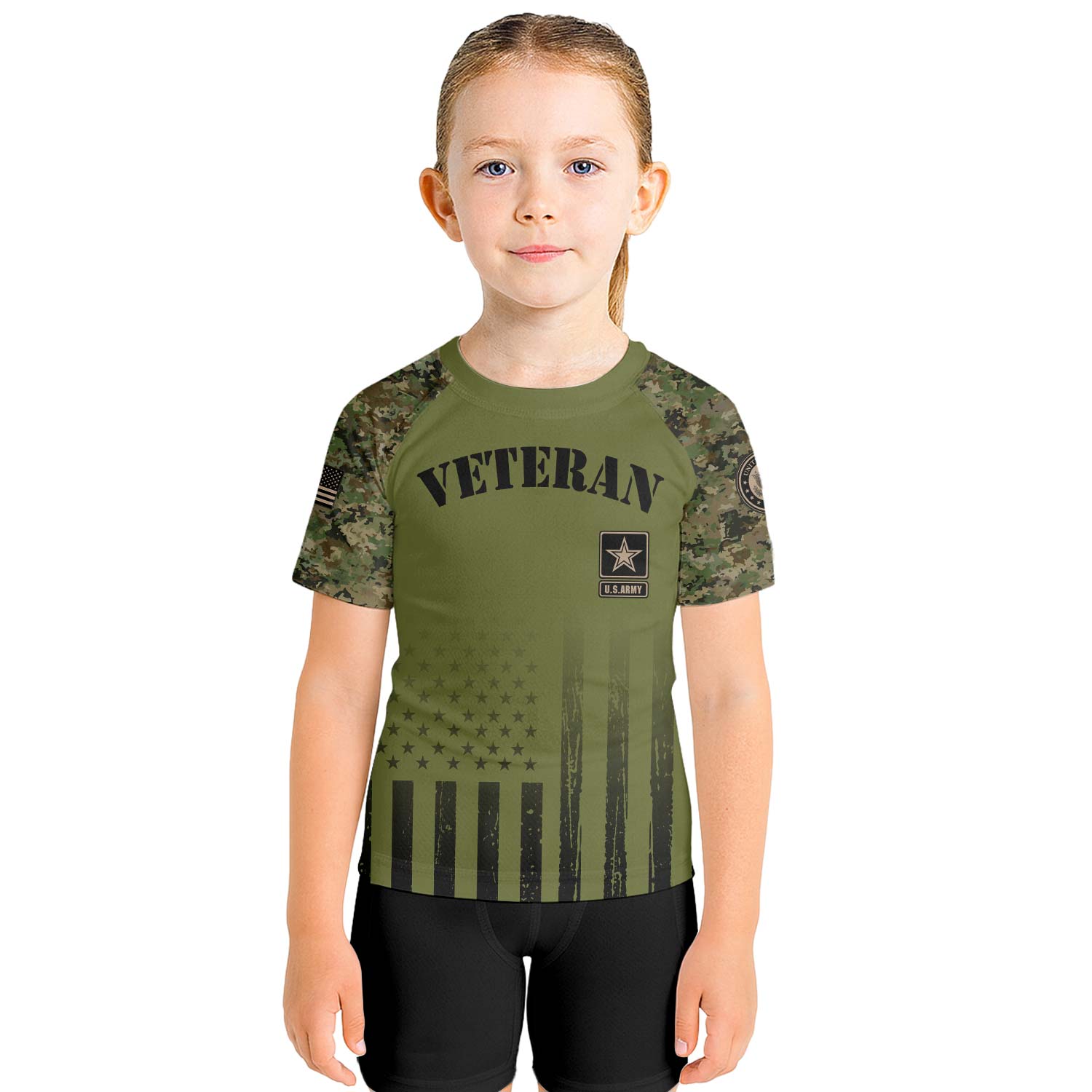 Veteran US Army Kids Rash Guard