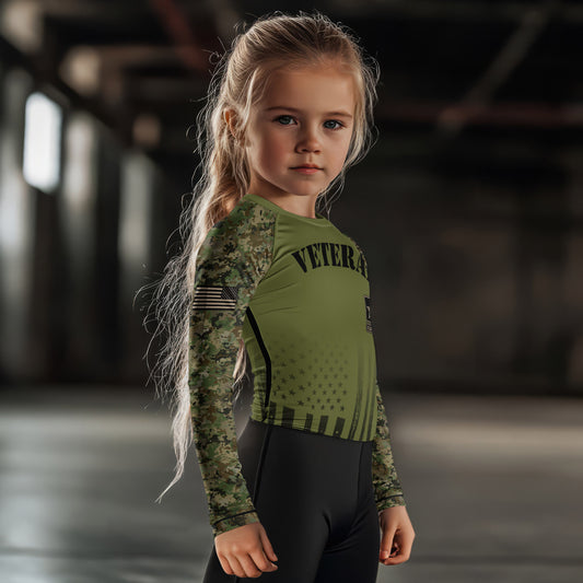 Veteran US Army Kids Rash Guard
