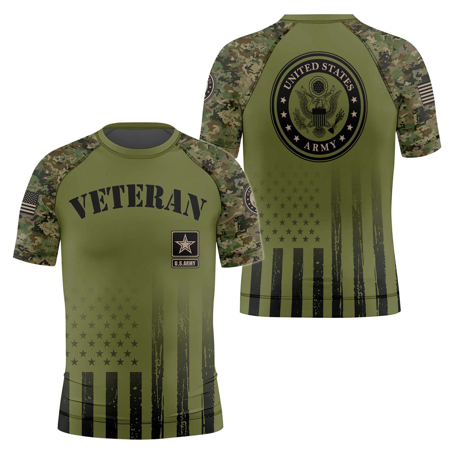 Veteran US Army Kids Rash Guard